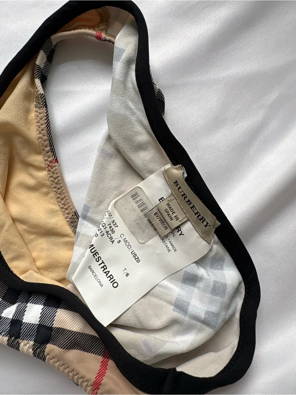 Burberry Girls Classic Check Bikini with Black Trim